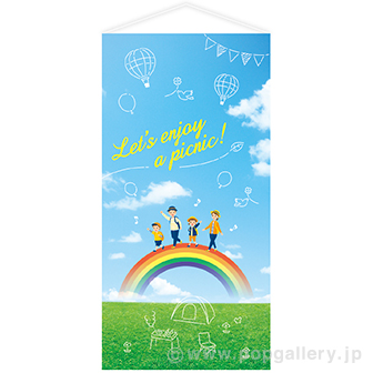 タペストリー Let’s enjoy a picnic！（防炎加工）