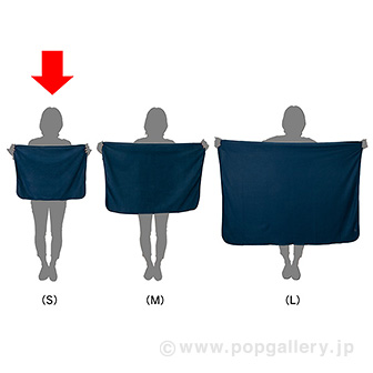 スムースフリースブランケット S （ブラック） BL(ブラック)