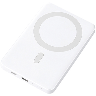 マグネット対応ワイヤレスモバイルチャージャー5000 ホワイト