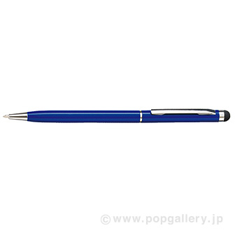 タッチペン付メタルスリムペン ネイビー