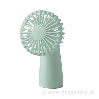ポータブル首かけハンディファンライトブルー LB(ライトブルー)