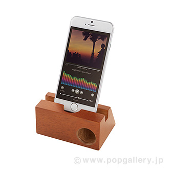 ラバーウッドスピーカースタンドシングルホーン