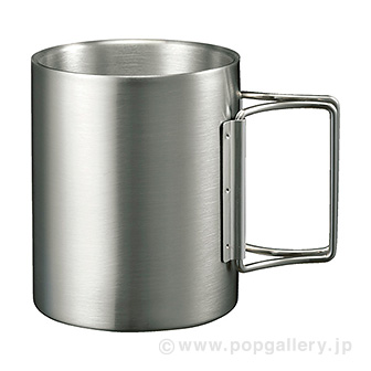 折りたたみハンドルステンレスマグ