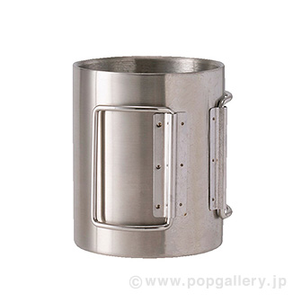 折りたたみハンドルステンレスマグ