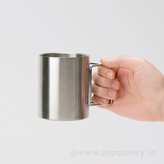 折りたたみハンドルステンレスマグ
