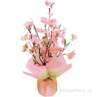 桜満開ラッピングポット