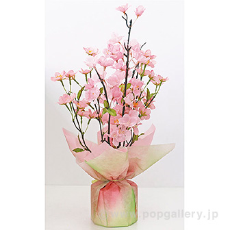 桜満開ラッピングポット