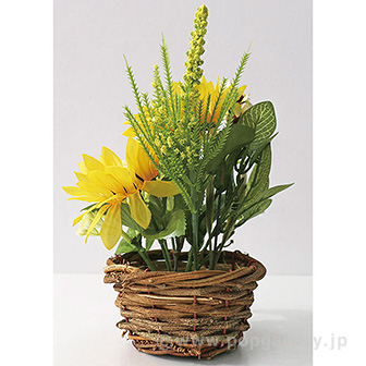 ひまわりアレンジ盛カゴ