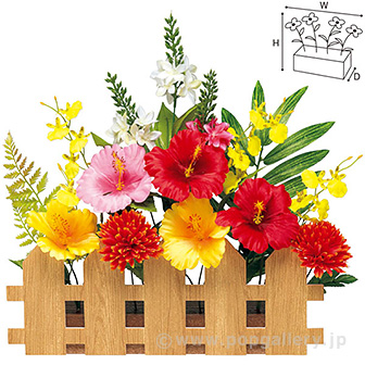 ハイビスカス垣根アレンジ