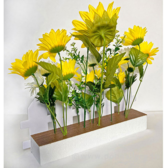 ひまわり垣根アレンジ