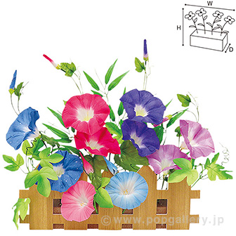 朝顔垣根アレンジ