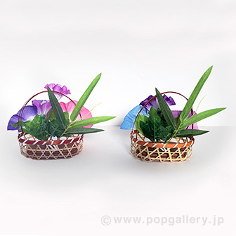 朝顔かごアレンジ（2色入）