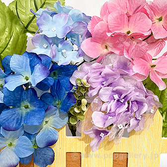 アジサイ垣根アレンジ