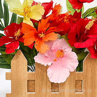 ハイビスカス垣根アレンジ