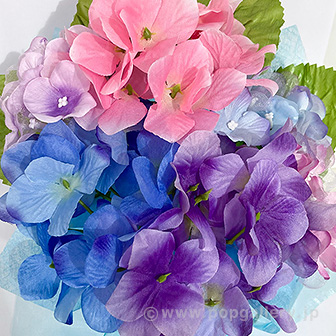 カラフルアジサイラッピング