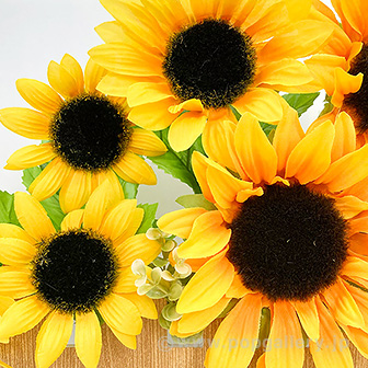 ひまわり垣根アレンジ