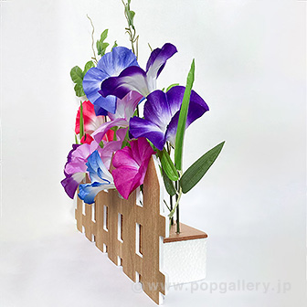 朝顔垣根アレンジ