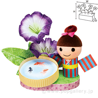 金魚すくい朝顔POP