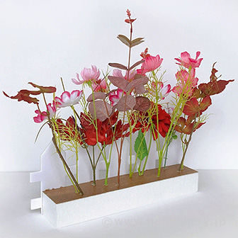 コスモス垣根アレンジ