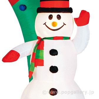 エアブロー サンタ＆スノーマンアーチ（高さ：240cm ）