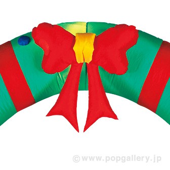 エアブロー サンタ＆スノーマンアーチ（高さ：240cm ）