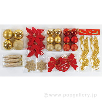 ツリーオーナメントセット（レッド/ゴールド） RG(レッド/ゴールド)