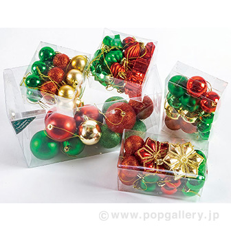 オーナメントセット（クリスマスカラー） XC(クリスマスカラー)