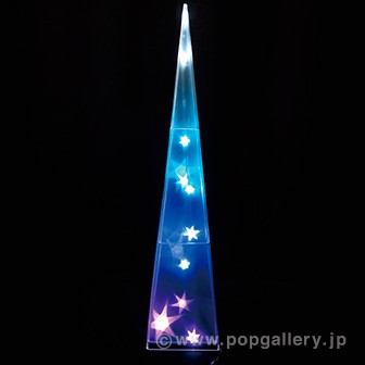 90cmLEDトゥインクルホログラムツリー（ブルー） BU(青)