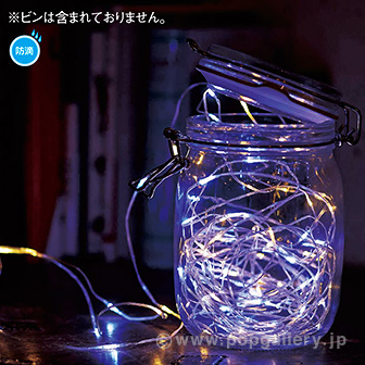 電池式100球LEDフェアリーライト(ホワイト/ゴールド)