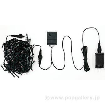 防滴100球LEDライト（レッド/ゴールド）