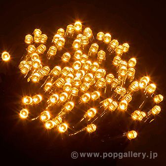 防滴100球LEDライト（ゴールド） GO(ゴールド)