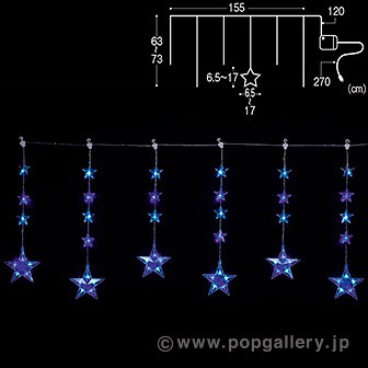 LEDスター6連つららライト
