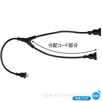 2分配延長コード