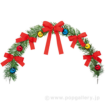 クリスマスリボンアーチクリップ