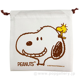 スヌーピー顔柄ミニ巾着袋 （25個入）