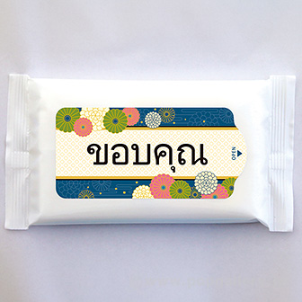 ウェットティッシュ スリムホワイト5枚 タイ語