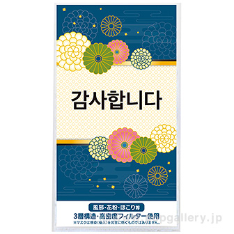 3層ストレッチマスク1枚 韓国語