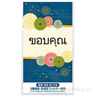 3層ストレッチマスク1枚 タイ語