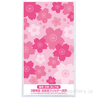 3層ストレッチマスク1枚 さくら