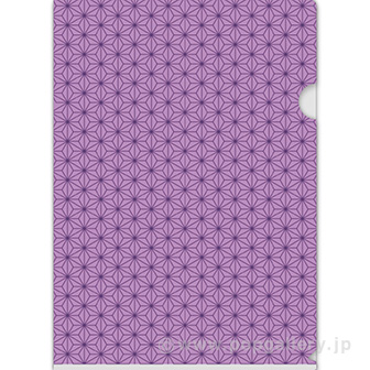 A4クリアファイル 和柄（麻の葉）