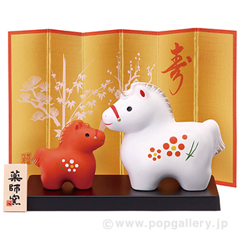 錦彩招福午(紅白・小)