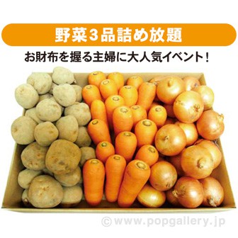 新鮮野菜詰め放題キット 40名様用 イベント用品 販促物 販促通販の Pop Gallery ポップギャラリー