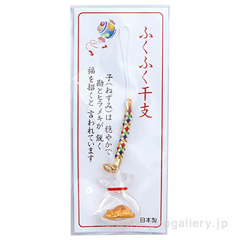 干支お守りマスコット（子）七色根付