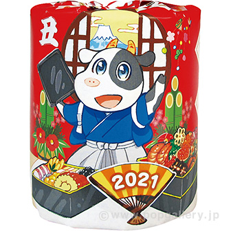 トイレットロール干支（丑）