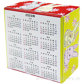 正方形干支ボックスティッシュ（50W） 卯柄