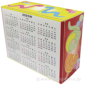 正方形干支ボックスティッシュ（50W） 巳柄