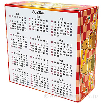 正方形干支ボックスティッシュ（50W） 午柄