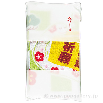 干支タオル（巳）格子柄