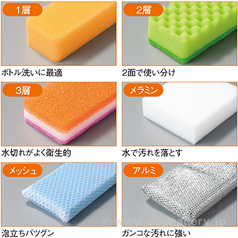 くらし快適スポンジ6種セット: ノベルティ｜販促物・販促通販の