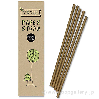 環境にやさしいペーパーストロー5本入